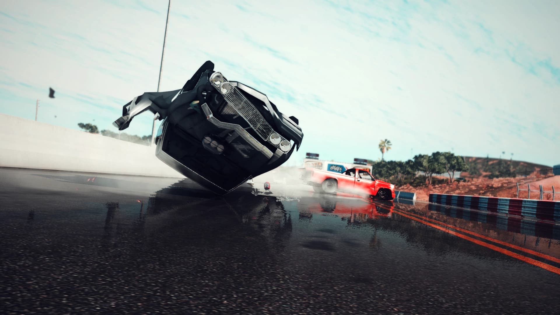 BeamNG.drive multiplayer crash scene background