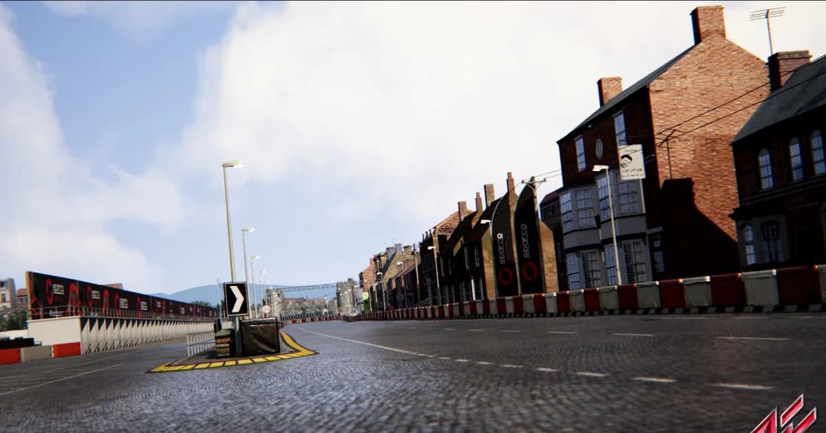 A city street circuit in Assetto Corsa, similar to the Shutoko Revival Project expressway