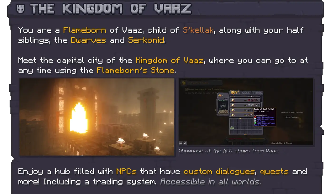 The Kingdom of Vaaz — Prominence II's NPC capital with custom dialogues, quests and shops