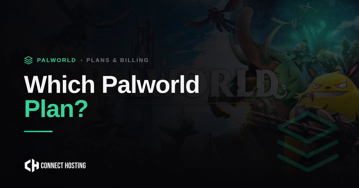 Choosing a Palworld server plan on Connect Hosting